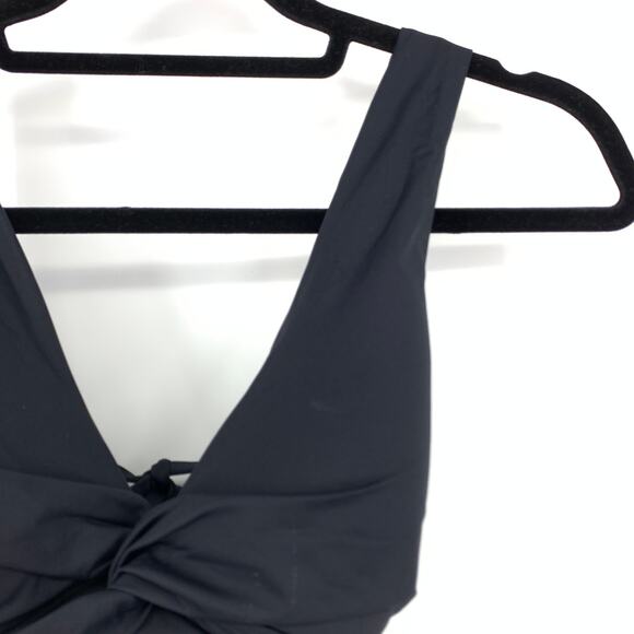 La Blanca Women's Size 6 One Piece Swimwear Stretch Twist Front Black - Picture 3 of 8